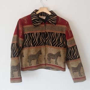 Painted Pony zebra cropped jacket